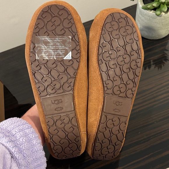 Brown Suede Moccasin Slippers - Picture 6 of 8